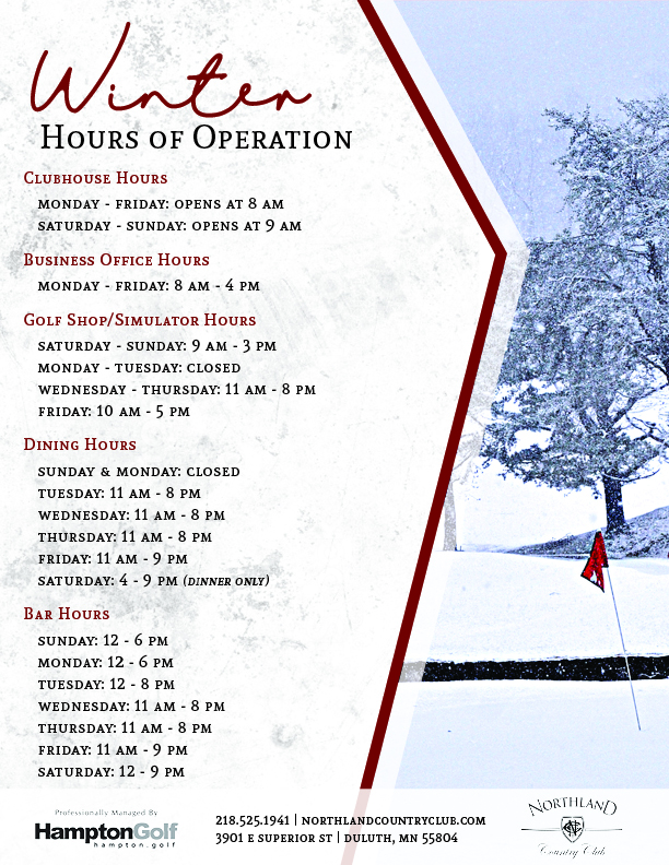 Contact Us Northland Country Club Hours Of Operation